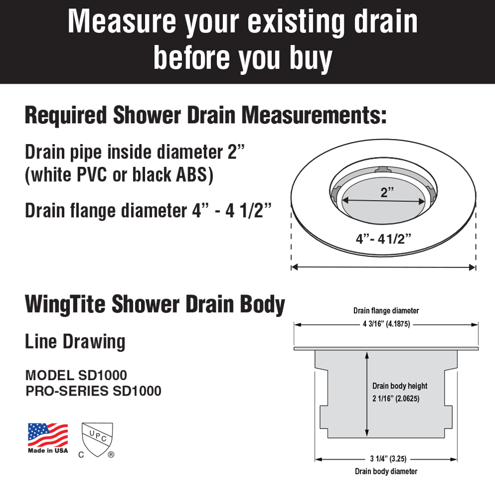 Shower cheap drain body