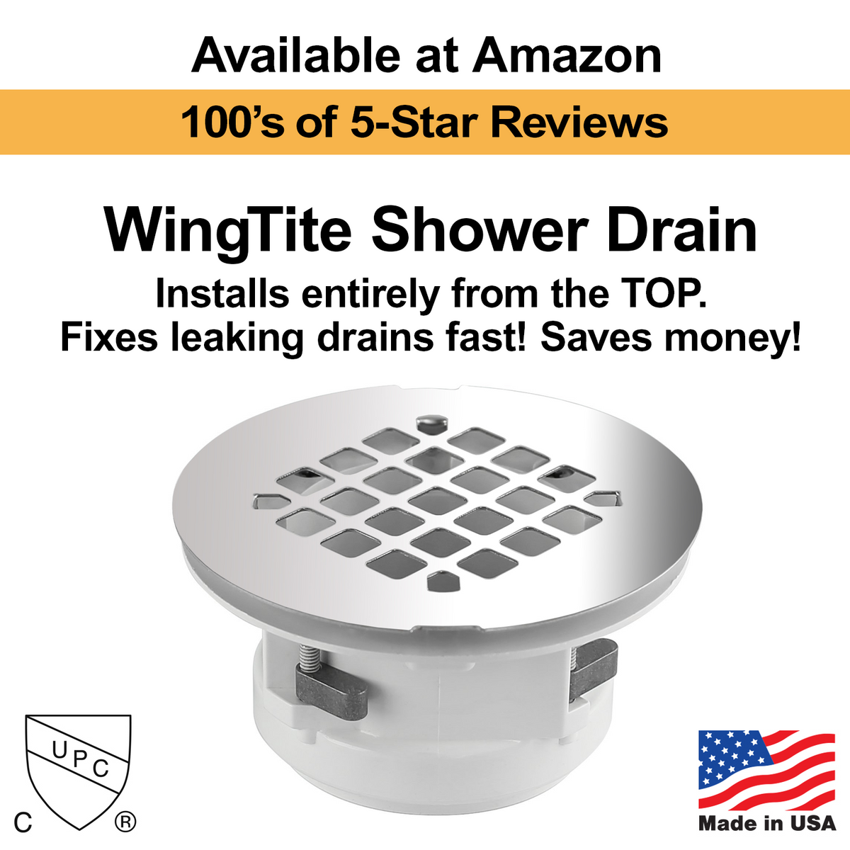 Drain Removal Instructions and WingTite Shower Drain Installation