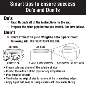 WingTite Shower Drain - Installs entirely from the TOP